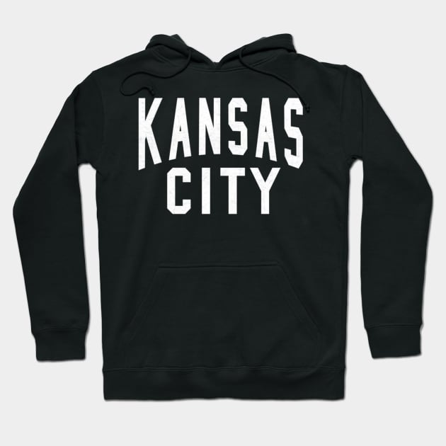 Black Kc Kansas City Black White Basic Kc Hoodie by theCrazyCan